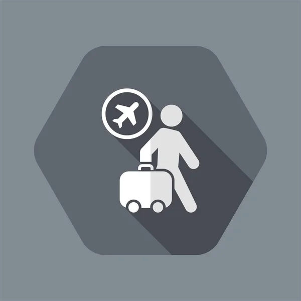 Ilustração vetorial de um ícone de aeroporto isolado — Vetor de Stock