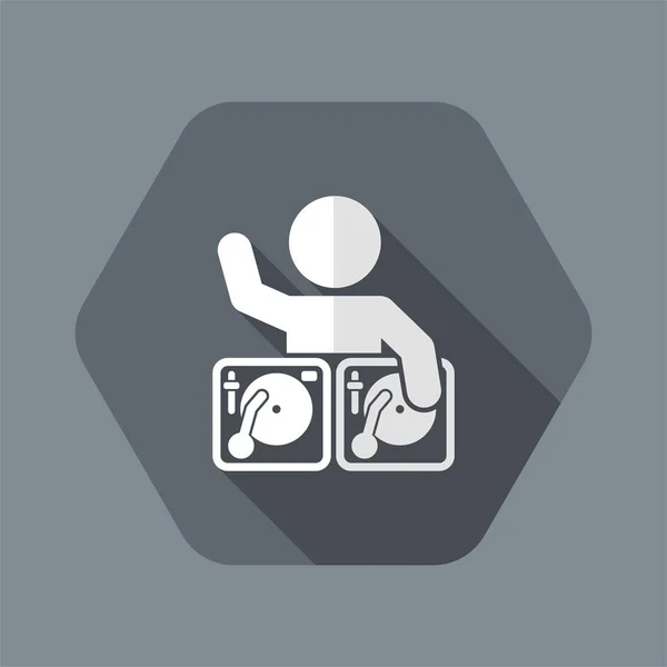 Illustrazione vettoriale dell'icona dj — Vettoriale Stock