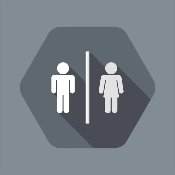 Illustrazione vettoriale dell'icona wc isolata — Vettoriale Stock