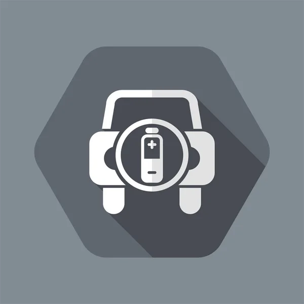 Vector illustratie van enkele geïsoleerde auto batterij pictogram — Stockvector