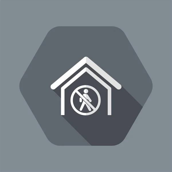Illustrazione vettoriale dell'icona del singolo accesso proibito isolato — Vettoriale Stock