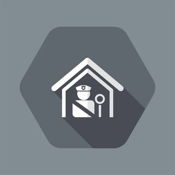 Vector illustration of single isolated police station icon — Stock Vector