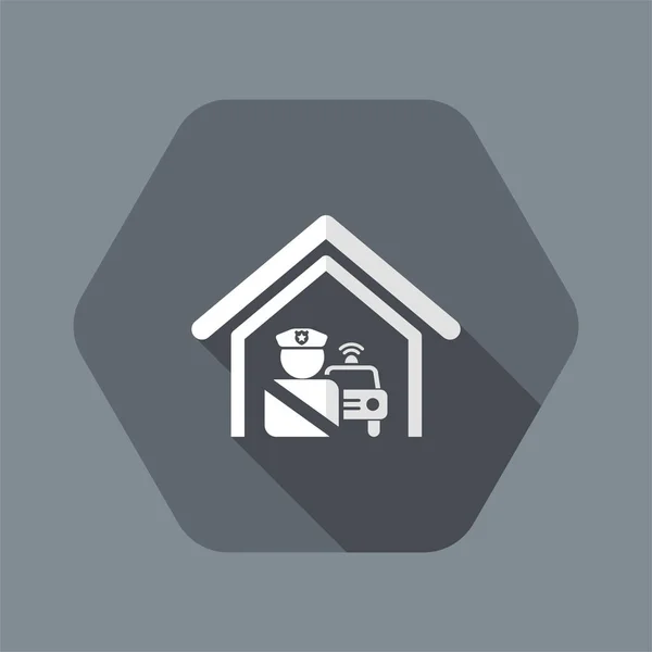 Vector illustration of single isolated police station icon — Stock Vector