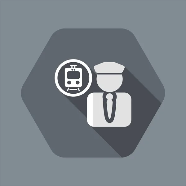 Ilustração vetorial do ícone isolado do motorista do trem — Vetor de Stock