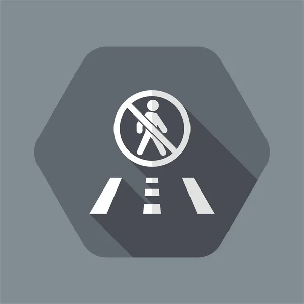 Ilustración vectorial de un solo icono de paseo prohibido aislado — Vector de stock