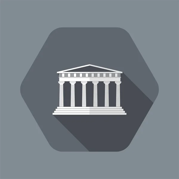 Vektorové ilustrace jediného izolované chrám ikony — Stockový vektor