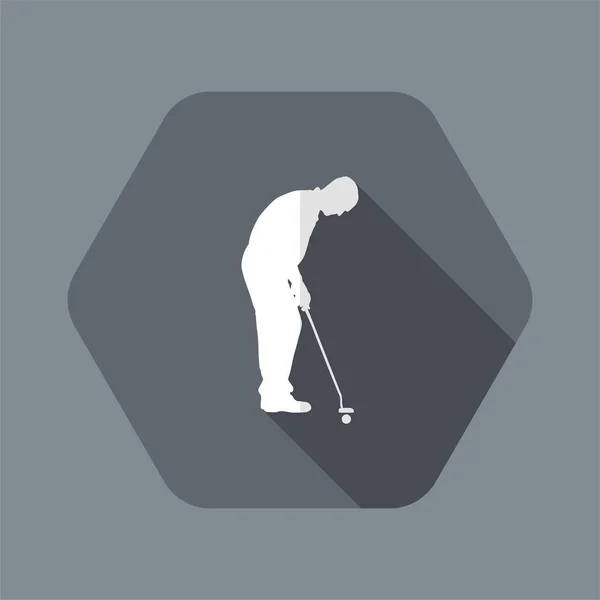 Illustration vectorielle d'une seule icône de golf isolée — Image vectorielle