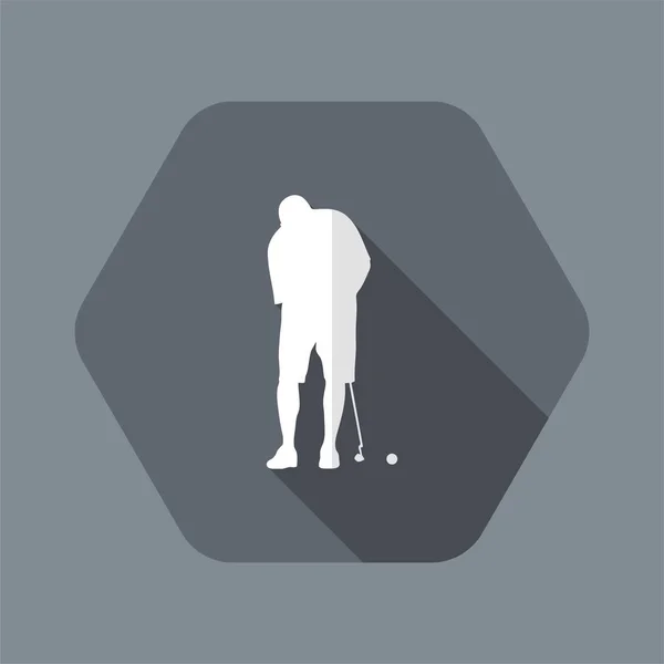 Illustration vectorielle d'une seule icône de golf isolée — Image vectorielle