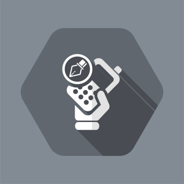 Tek izole çizim telefon simge vektör çizim