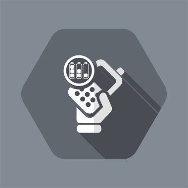 vektör çizim tek izole pil telefon simgesi