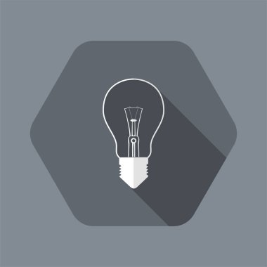 vektör çizim tek izole ampul simgesi