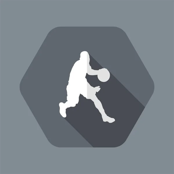 Εικονογράφηση διάνυσμα ενός μεμονωμένου εικονιδίου μπάσκετ — Διανυσματικό Αρχείο