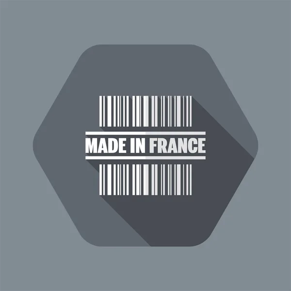 Vector illustration of single isolated made in france icon — Stock Vector