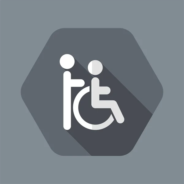 Illustrazione vettoriale dell'icona dell'assistenza ai disabili — Vettoriale Stock