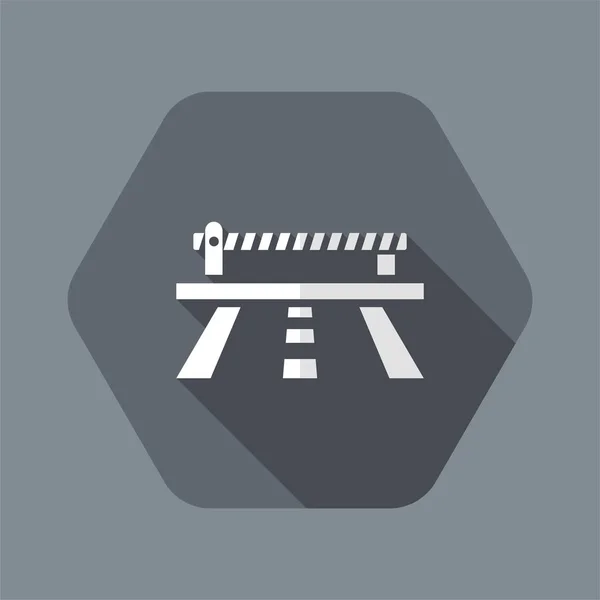 Illustrazione vettoriale dell'icona della barriera stradale isolata — Vettoriale Stock