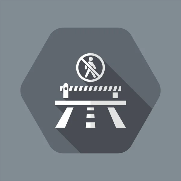 Vector illustratie van enkele geïsoleerde verboden toegang pictogram — Stockvector