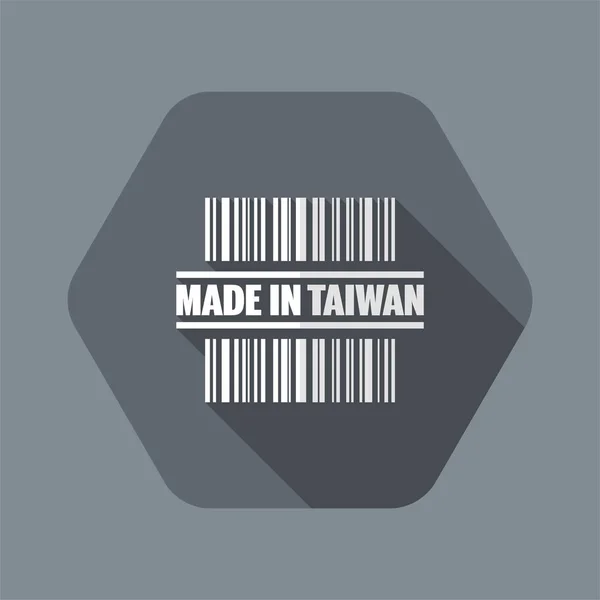 Vector illustration of single isolated Taiwan icon — Stock Vector