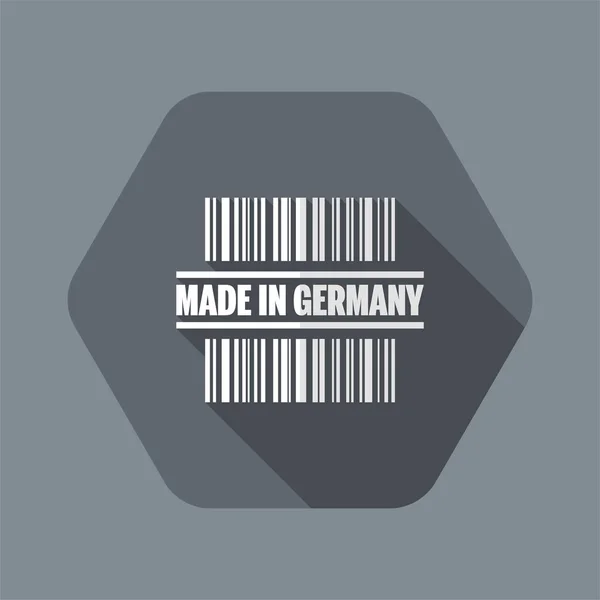 Ilustración vectorial de aislado único hecho en Alemania icono — Vector de stock