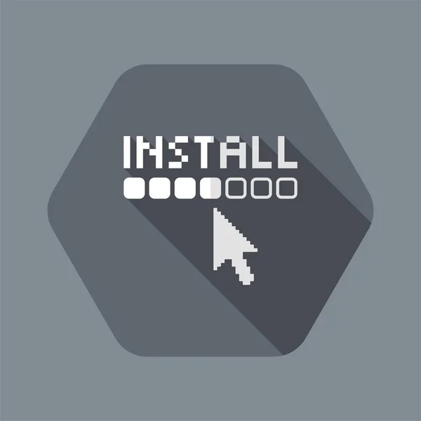 Illustration vectorielle d'une seule icône d'installation isolée — Image vectorielle