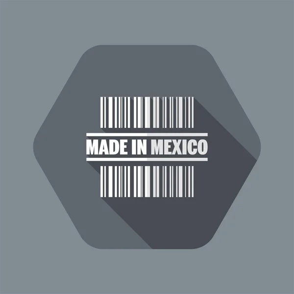 Vector illustration of single isolated made in Mexico icon — Stock Vector