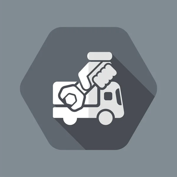 Icona furgone di assistenza — Vettoriale Stock