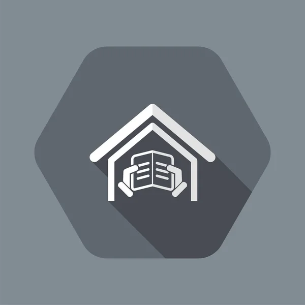 Ikona knihovny — Stockový vektor