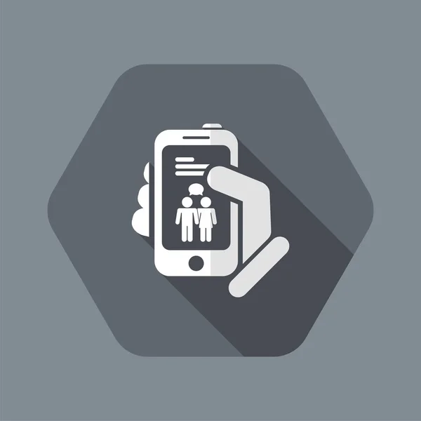 Smartphone chat pictogram — Stockvector