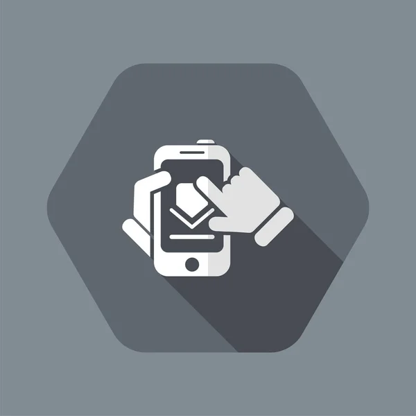 Hämta smartphone icon — Stock vektor