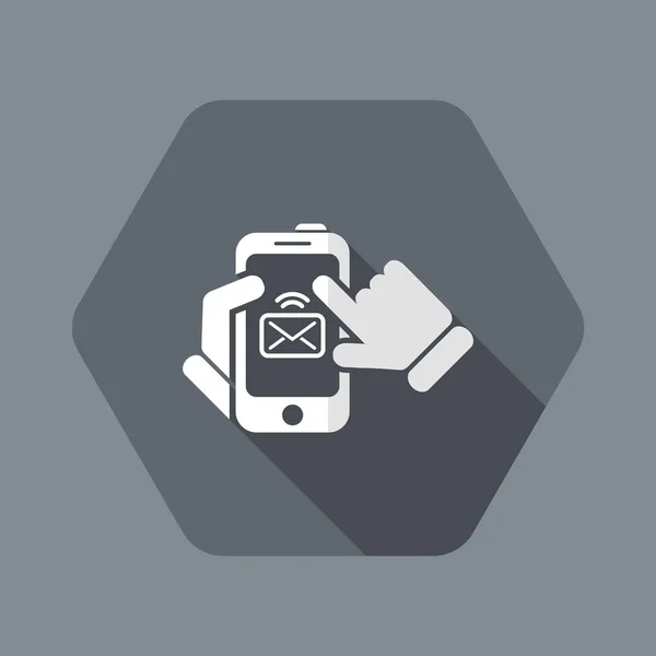 Icona della posta elettronica smartphone — Vettoriale Stock