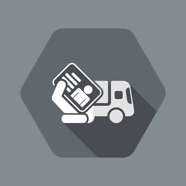 Ikona dokumentu náklaďák — Stockový vektor