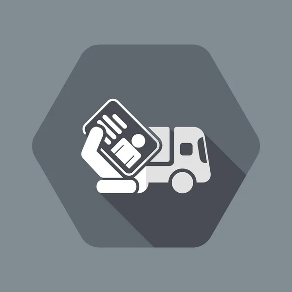 Truck document icon — Stock Vector