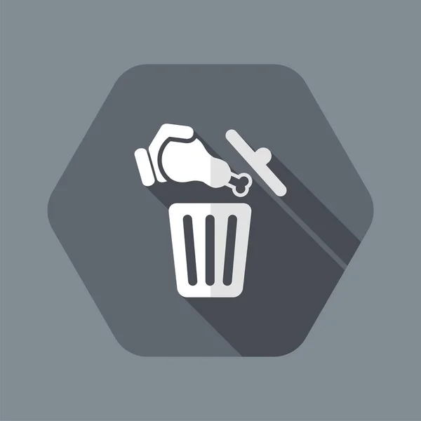 Ícone de lixo alimentar — Vetor de Stock