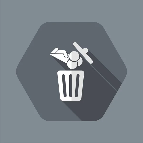 Icono de basura de comida — Vector de stock