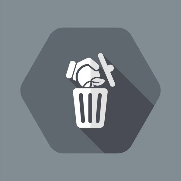 Food trash icon — Stock Vector