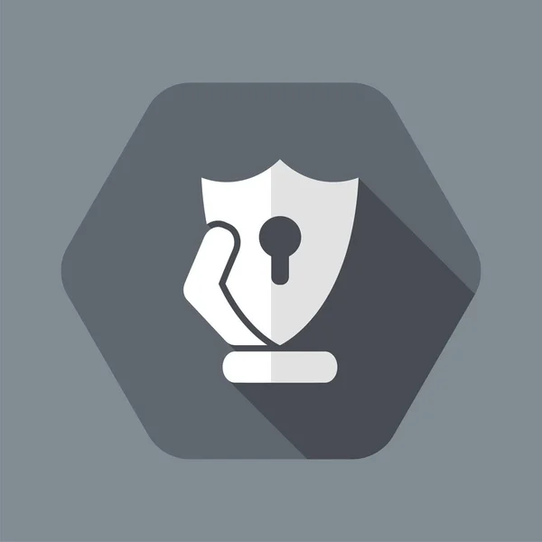 Icône de bouclier de protection — Image vectorielle