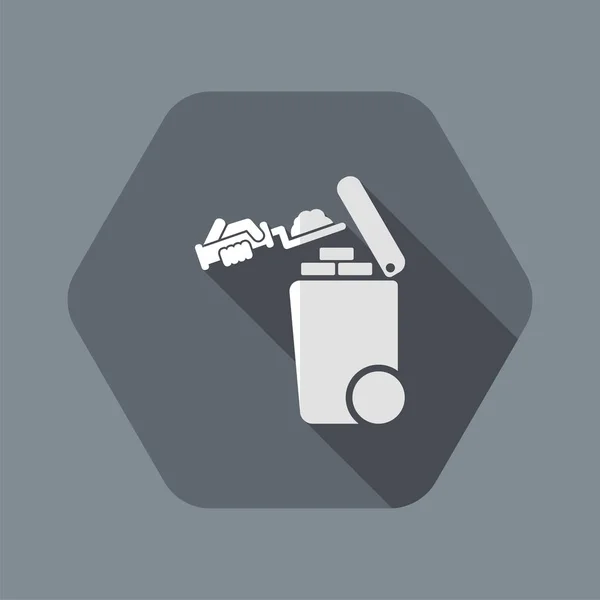Ikonen för separat avfallsinsamling — Stock vektor