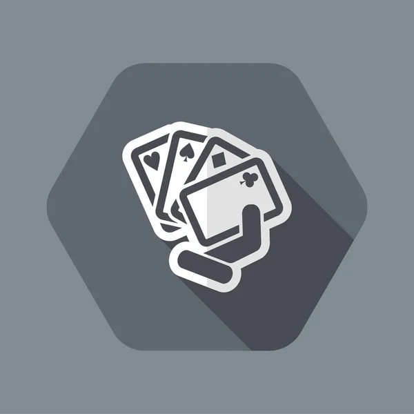 Poker spel icoon — Stockvector