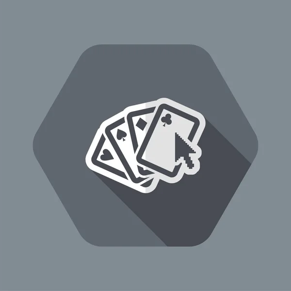 Poker website icon — Stock Vector