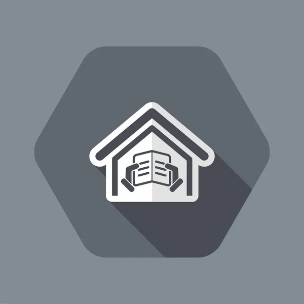 Icono de biblioteca — Vector de stock