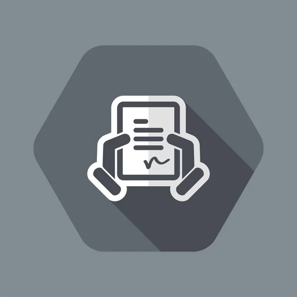 Icono de firma de documento — Vector de stock