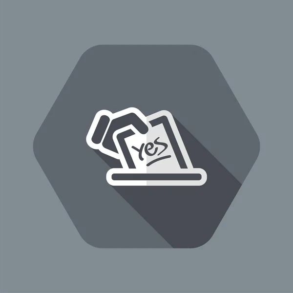 Voto icono concepto — Vector de stock