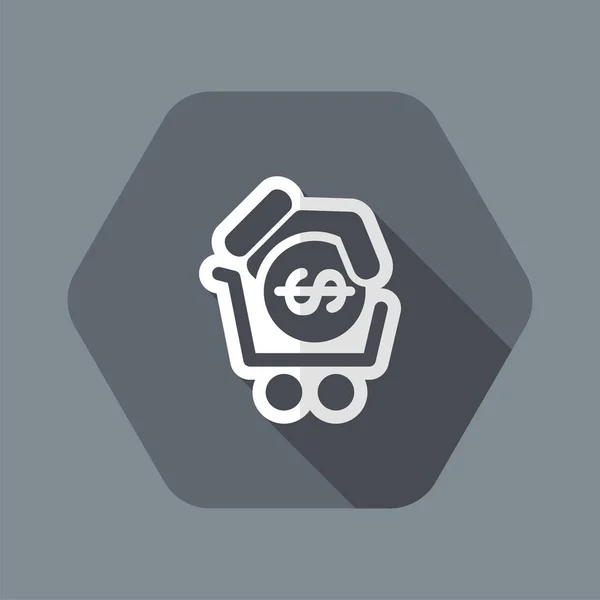 Geld kar pictogram — Stockvector