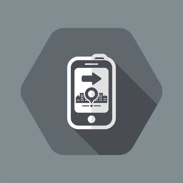 Smartphone navigatiesysteem — Stockvector