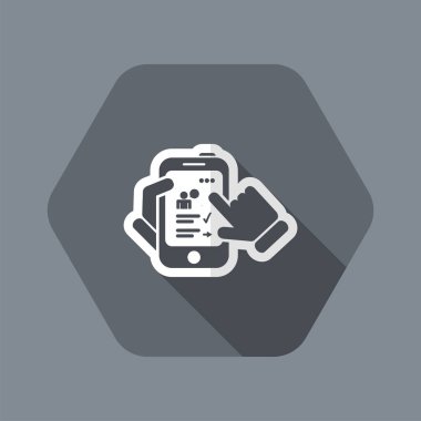 Akıllı telefon ikonu. Sohbet uygulaması.