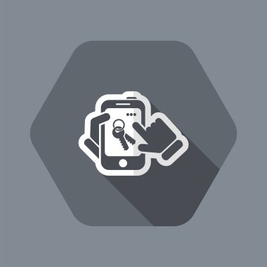 Akıllı telefon ikonu. Anahtar erişimi.