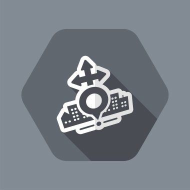 şehir haritası simgesini