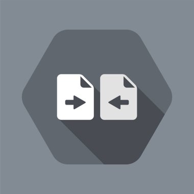 Dosya senkronizasyonu - Minimal düz simgesi