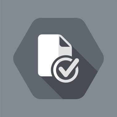 Kontrol belgesi - düz en az simgesi