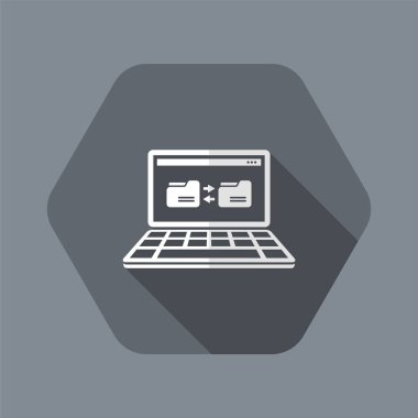 Yedekleme klasörü - düz en az simgesi