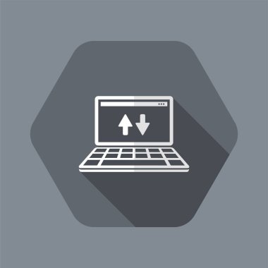 Veri transfer - düz en az simgesi